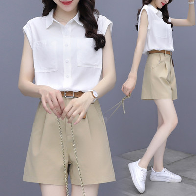 Νέο μοντέλο γυναικείο σετ - πουκάμισο και σορτς