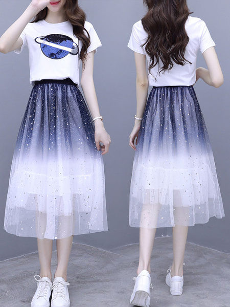 Moderna ženska majica kratkih rukava i tuljana suknja