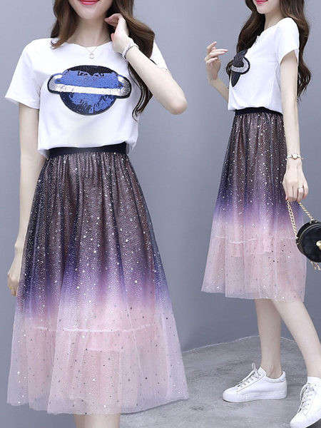 Moderna ženska majica kratkih rukava i tuljana suknja