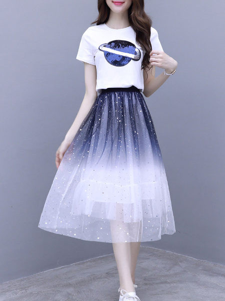 Moderna ženska majica kratkih rukava i tuljana suknja