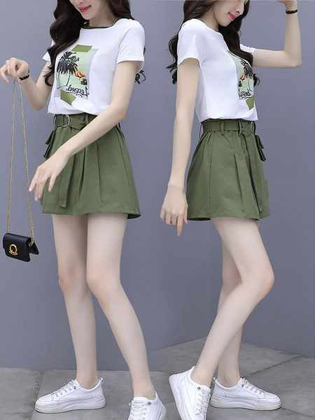 Naiste vabaaja komplekt aplikatsiooni ja vööga