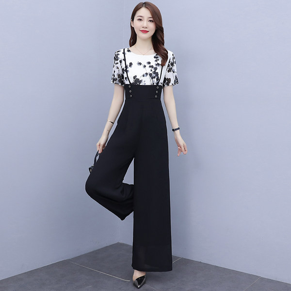 Ženski kombinezon kratkih rukava u crnoj boji