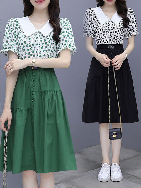 Casual σετ - πουκάμισο και φούστα για γυναίκες