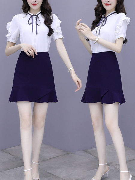 Ženski komplet iz dva dijela - košulja i suknja