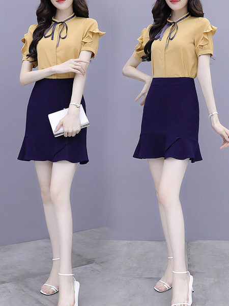 Ženski komplet iz dva dijela - košulja i suknja