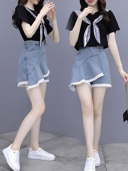 Γυναικείο σετ με κορδέλα 