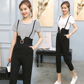 Moodne naiste komplekt kombinesoonist ja T-särgist