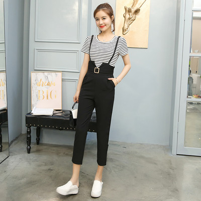 Moodne naiste komplekt kombinesoonist ja T-särgist