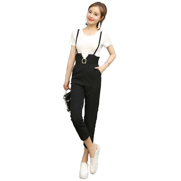 Moodne naiste komplekt kombinesoonist ja T-särgist