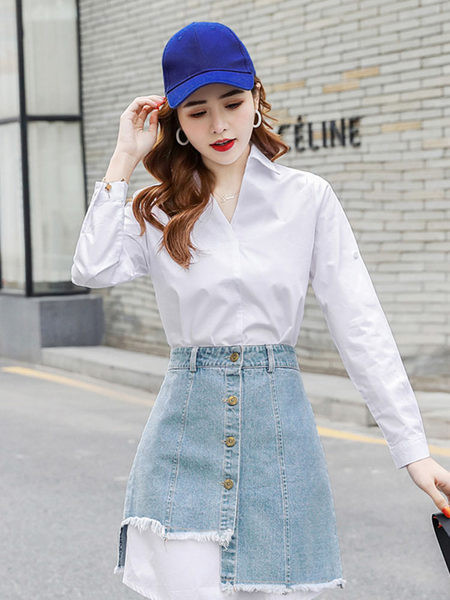 Moderan komplet - košulja i traper suknja