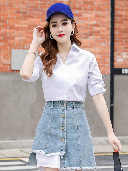 Moderan komplet - košulja i traper suknja