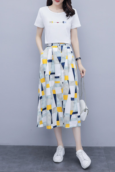 Naiste suvine komplekt - T-särk ja rätsepaseelik