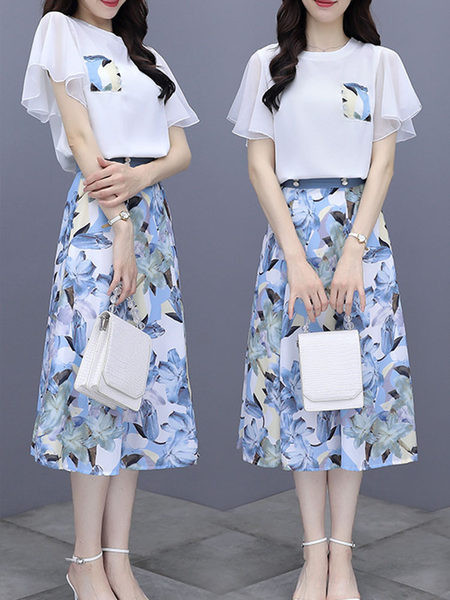 Μοντέρνο σετ - φούστα και μπλούζα