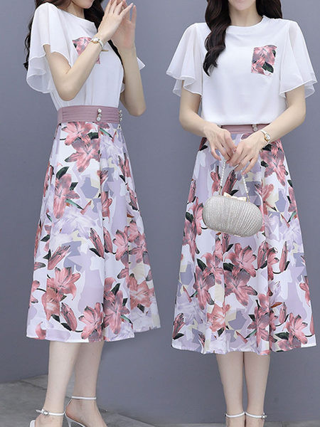 Μοντέρνο σετ - φούστα και μπλούζα