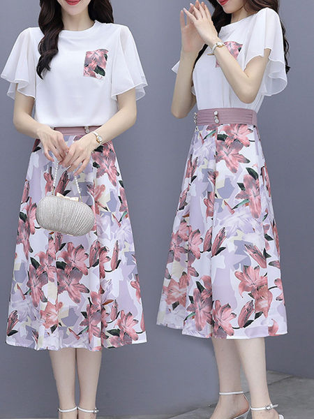 Μοντέρνο σετ - φούστα και μπλούζα