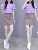 Casual σετ - T-shirt και κοντή φούστα