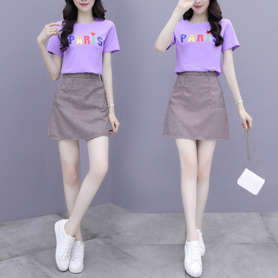 Casual σετ - T-shirt και κοντή φούστα
