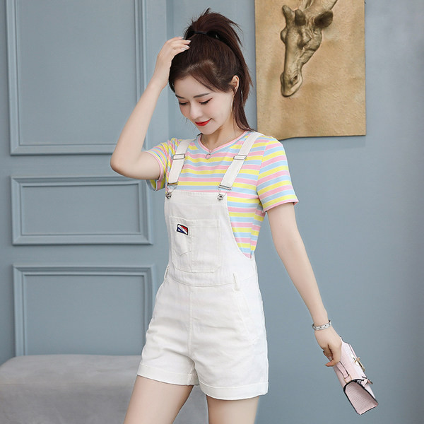 Дамски гащеризон с джобове и тиранти