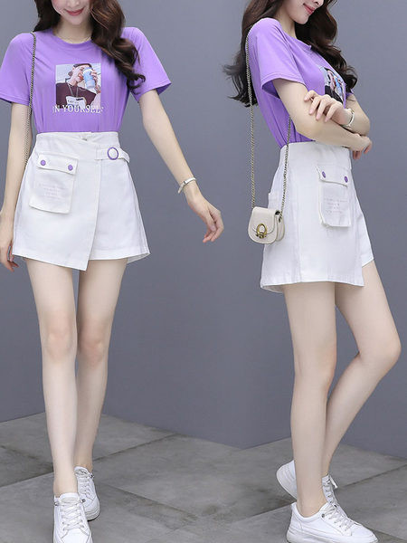 Γυναικείο σετ με απλικέ και τσέπη