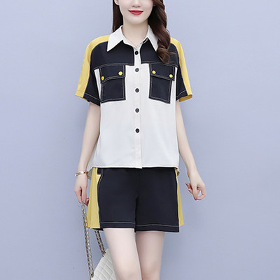 Γυναικείο καλοκαιρινό σετ  - πουκάμισο και σορτς