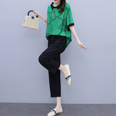 Ежедневен дамски комплект от две части -блуза и панталон