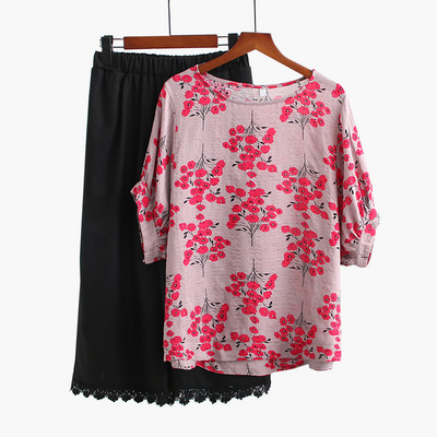 Γυναικείο σετ με φλοράλ μοτίβα νέο μοντέλο