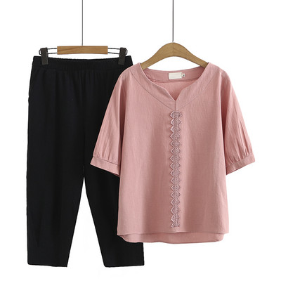 Casual komplekt - 3/4 varrukatega pluus ja püksid