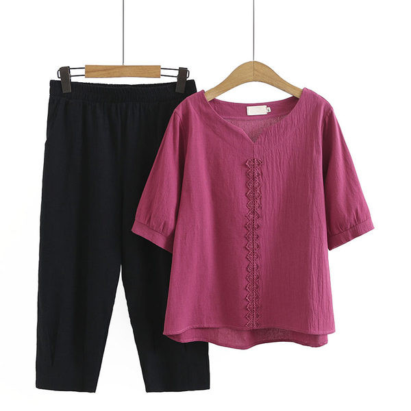 Ежедневен комплект - блуза с 3/4 ръкав и панталон