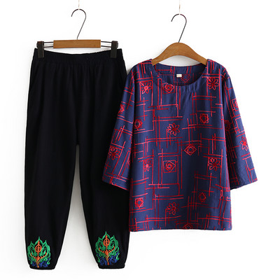 Γυναικείο casual σετ - μπλούζα και παντελόνι