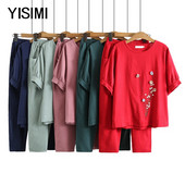 Γυναικείο μοντέρνο σετ - T-shirt και παντελόνι