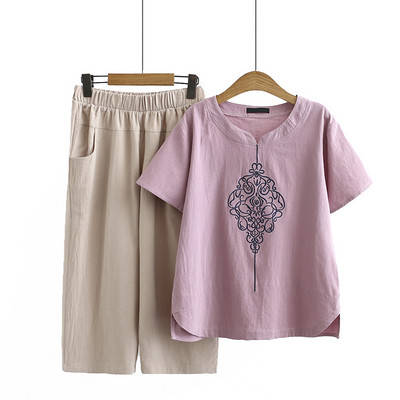 Φαρδύ μοντέλο γυναικείο σετ με απλικέ