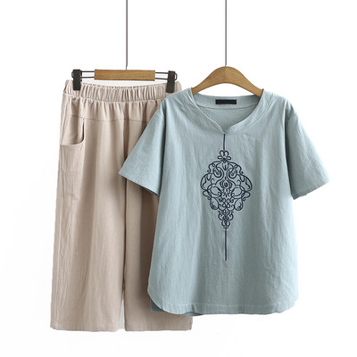 Φαρδύ μοντέλο γυναικείο σετ με απλικέ