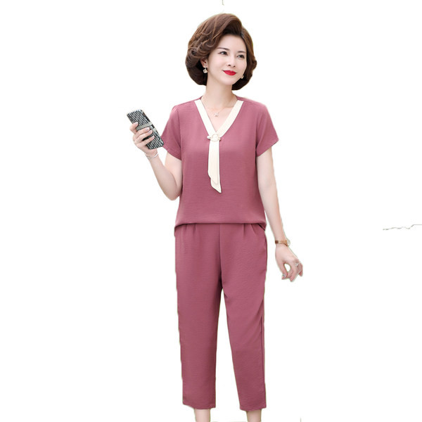 Γυναικείο casual σετ - μπλούζα και παντελόνι σε μεγάλα μεγέθη