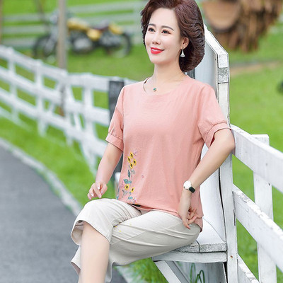 Γυναικείο καλοκαιρινό σετ  με κέντημα