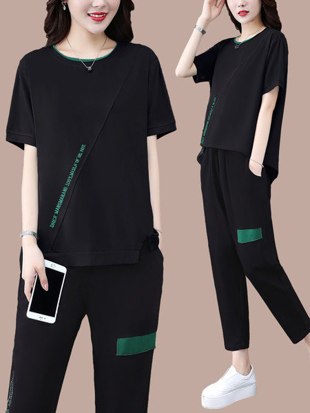 Casual komplekt naistele - pluus ja püksid vaba lõikega