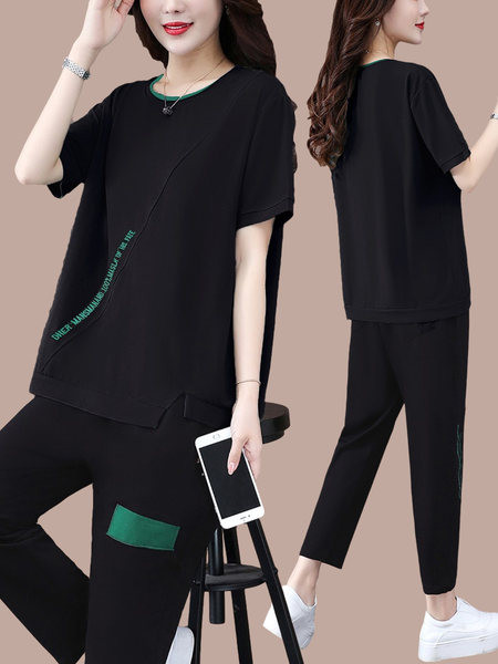 Casual komplekt naistele - pluus ja püksid vaba lõikega