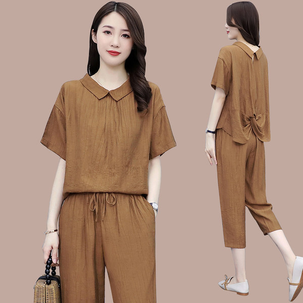 Lai puuvillane komplekt - pluus ja püksid