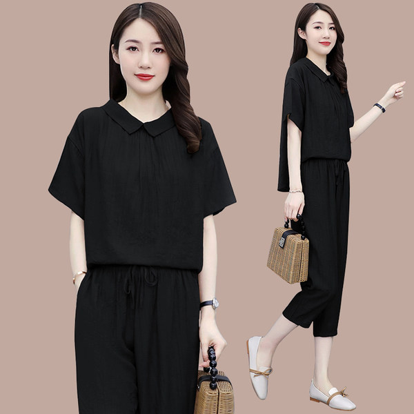 Lai puuvillane komplekt - pluus ja püksid