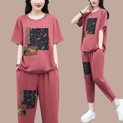 Naiste igapäevane kaheosaline värvitrükiga komplekt