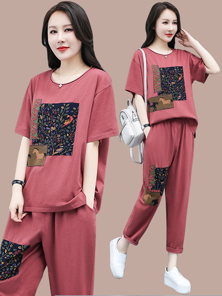 Naiste igapäevane kaheosaline värvitrükiga komplekt