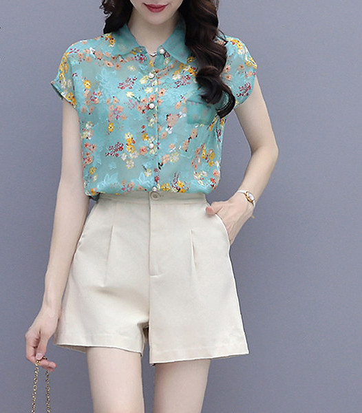 Ljetni set - košulja od šifona i kratke hlače
