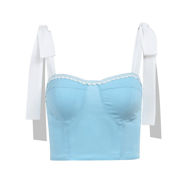 Νέο μοντέλο γυναικείο κοντό μπουστάκι με τιράντες