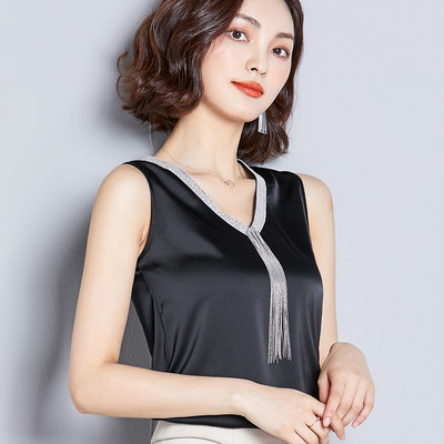 Γυναικείο φανελάκι σιφόν με κρόσσια