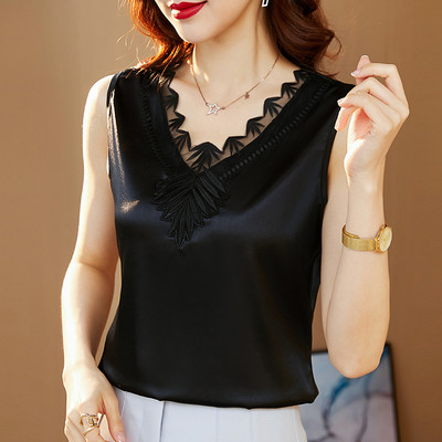 Μοντέρνο φανελάκι με λαιμόκοψη σε πολλά χρώματα