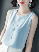 Naiste vabaaja topp O-kaelusega