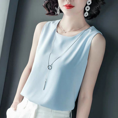 Naiste vabaaja topp O-kaelusega