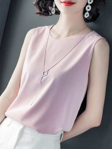 Naiste vabaaja topp O-kaelusega