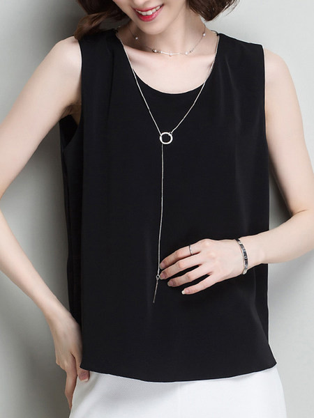 Naiste vabaaja topp O-kaelusega