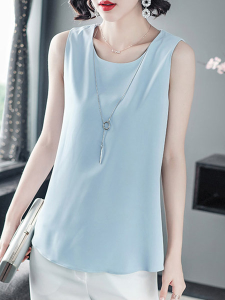 Naiste vabaaja topp O-kaelusega