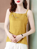 Női pamut felső hímzéssel